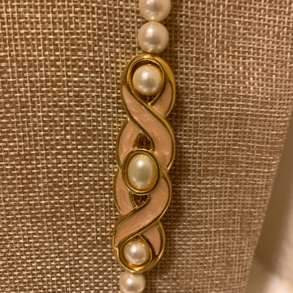 Vintage Napier Faux Pearl Necklace - Picture 2 of 4